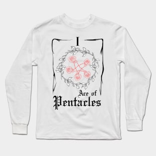 Ace of Pentacles (w) Long Sleeve T-Shirt